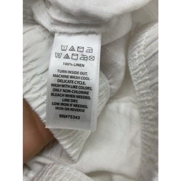 NWOT Sigrid Olsen Linen Boho Vacation Beach Pull On Wide Leg Pants Women Size XL - Picture 3 of 11